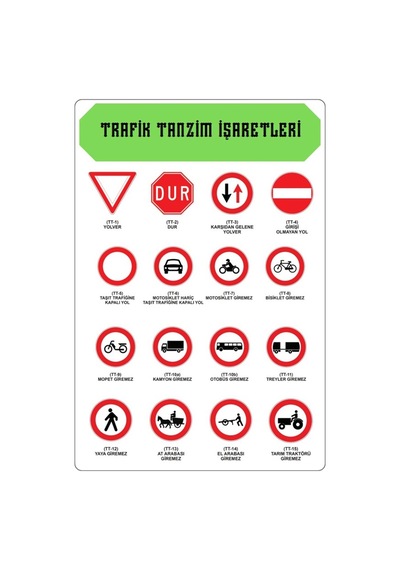 Herkes İçin Trafik İşaretleri Yaz-sil Kitabı