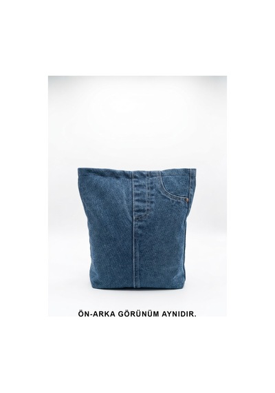 Tuttobene Denym Kot Pantolon Görünümlü Pinterest Vintage Omuz Çantası Tb042 Mavi