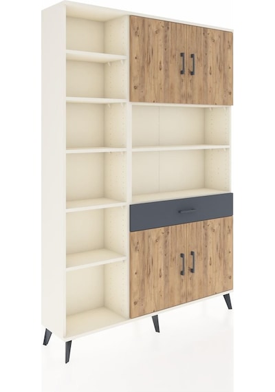 Arges Dolap 10 Raflı Tek Çekmeceli 4 Kapaklı 132x30x195 Aytaşı-çam/antrasit Atlas Çam/antrasıt Arges Dolap 10 Raflı Tek Çekmeceli 4 Kapaklı 132x30x195 Aytaşı-çam/antrasit Atlas Çam/antrasıt