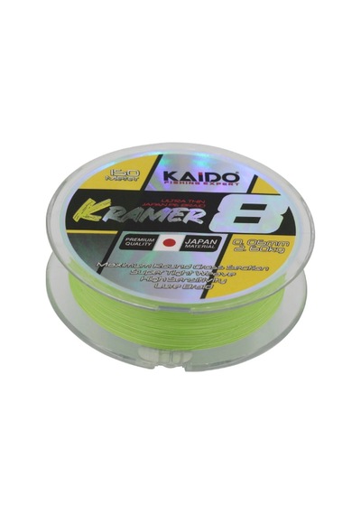 Kaido Kramer Japan 8x Braid 150 Mt Lime Green 0,08 MM