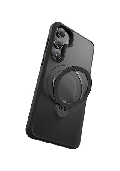 Galaxy S25 Kılıf M-safe Şarj Uyumlu Benks Standlı Mist Protective Kapak Siyah