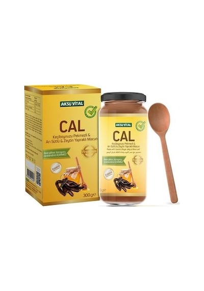 Aksu Vital CAL Keçiboynuzu Arı Sütlü Zeytin Yapraklı Macun 2 x 300 G