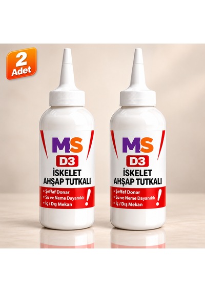2 Adet Hazır D3 Ahşap Tutkalı 150 Gr Güçlü Dayanıklı Şeffaf Mobilya Mdf Kumaş Kağıt Yapıştırıcısı