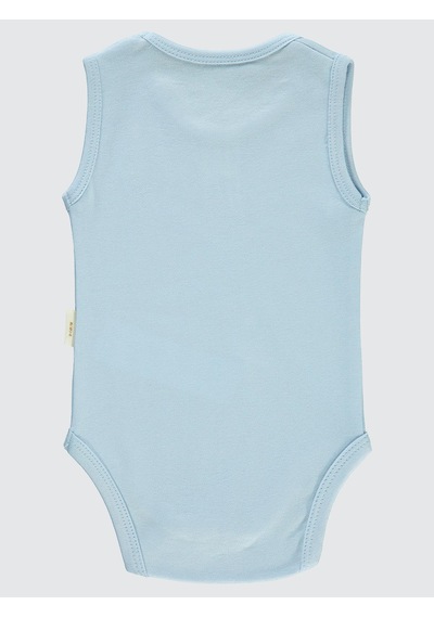 Civil Baby Bebek Organik Çıtçıtlı Badi 0-18 Ay Mavi Mavi