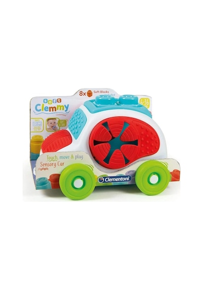 17315 Baby Clementoni. Soft Clemmy - Yumuşak Blok Duyusal Araba /