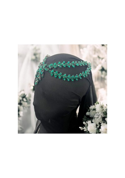 Alınlık Gelin,kına,nişan,söz,after,bride,party Taç Yeşil - 729058546 Yeşil
