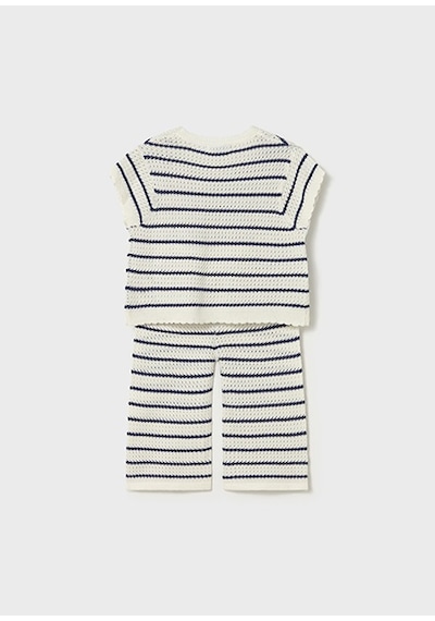 Mayoral Kız Bebek Tığ İşi Pantolon Bluz Takım Krem - 01515