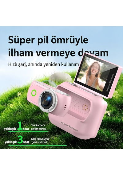 Serreha Lk-018 2inç Döner Ekranlı 1080p Wi-fi Manyetik Mini Aksiyon Kamerası Diğer