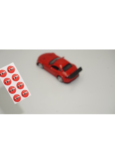 Volkswagen R Line Logo Jant Torpido Direksiyon 9mm Damla Sticker