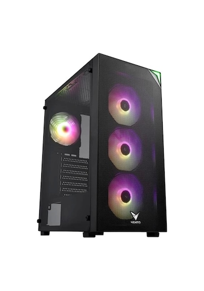 Vento VG4200S 650W 80+ Mesh Panel Tempered Camlı Bilgisayar Kasası Siyah Vento VG4200S 650W 80+ Mesh Panel Tempered Camlı Bilgisayar Kasası Siyah