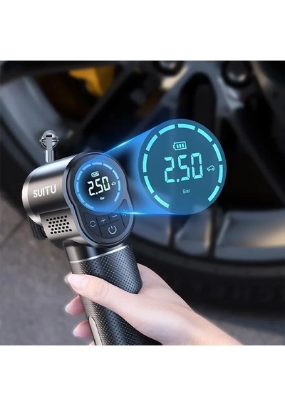 Zhltools St-5518 Dijital Göstergeli Şarjlı Taşınabilir Hava Kompresörü Lastik Pompası