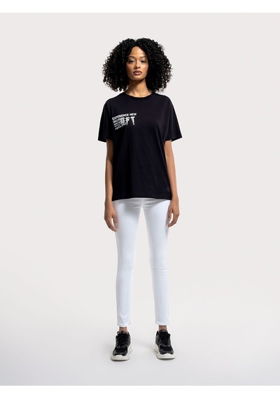 LOFT Loose Fit Kadın Tshirt K.kol Lf2034965 Q1.v1 Siyah