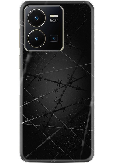 Vivo Y35 Kilif Silikon Desen Dikenli Tel 1779 566402838