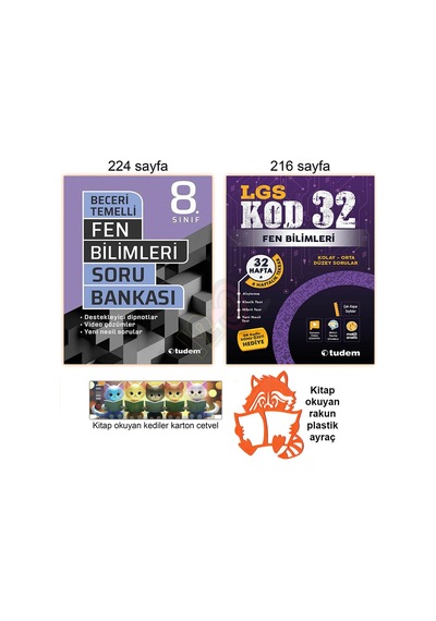 8. Sınıf 2027 Fen Bilimleri Soru Bankası Seti Yeni Nesil Haftalık Tekrar Alıştırma Test Kod 32