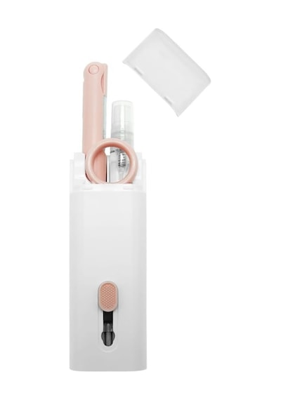 Promosyonca 7&apos Si 1 Arada Elektronik Temizleme Kiti, Klavye, Airpods Pro, Kulaklık, Laptop Ve Telefon İçin Fırçalı Temizleyici Set Pembe