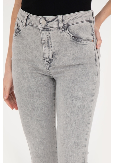 U.S. Polo Assn. Kadın Gri Skinny Fit Jean Pantolon 50280330-DN0025
