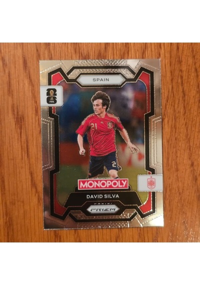 Prizm Monopoly David Silva No. 42 Lisanlı Oyun Kartları - Silver