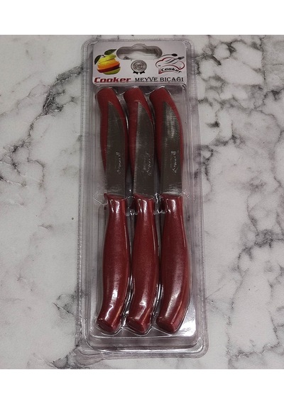 Meyve Bıçağı 6lı Cooker Kırmızı