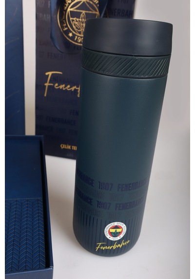 X Dekomus Lisanslı Fenerbahçe Özel Çanta Kutulu 550 Ml Çelik Termos Ve Kutulu Ajanda Tükenmez Kalem Seti Açık Gri