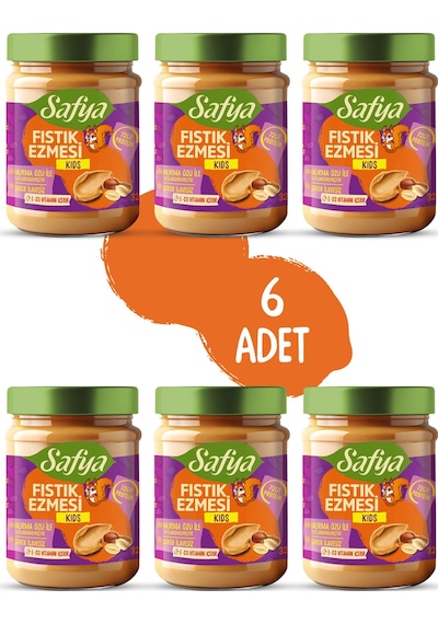 Safya Kids Fıstık Ezmesi 320 Gr X 6 Adet