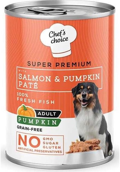 Chef's Choice Tahılsız Somonlu Balkabaklı Ezme Konserve Köpek Maması 400 G