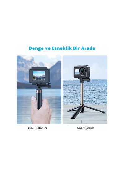 Akaso 60 Cm Uzatılabilir Selfie Çubuğu Ve Tripod Standı Aksiyon Kamera Aksesuarı Siyah