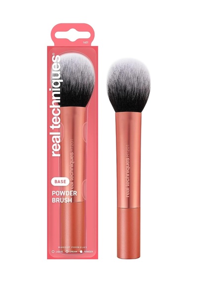 Real Techniques Ultra Peluş Pudra Makyaj Fırçası, Pudra, Bronzlaştırıcı Ve Allık, Şeffaf, Yapılabilir Kapsama Alanı, Büyük, Kabarık Pudra Fırçası, Vegan, Zulümsüz Ve Sentetik Kıllar, 1 Adet