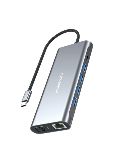 11 İn 1 Usc-c Hub Çoğaltıcı, Hızlı Veri Aktarımı, 4x Usb Girişi, 1x Type-c, 1x Ethernet, 1x 3.5 Mm Jack, 4k Hdm