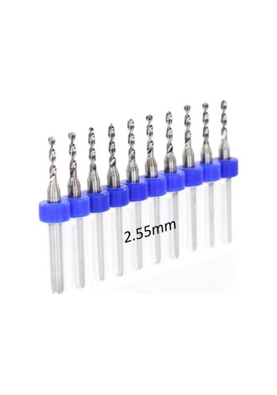 Mikro Karbür PCB Matkap Ucu Metal CNC Sondaj 10lu Set 2.55mm