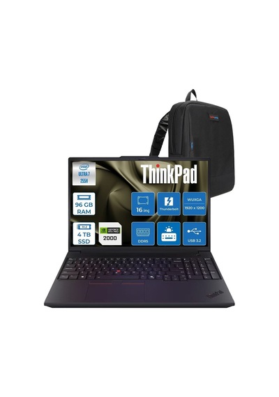 Lenovo ThinkPad P16v Gen3 21RS000BTXP32 Ultra 7 255H 96 GB 4 TB SSD 8 GB RTXpro2000 16" W11P Dizüstü Bilgisayar