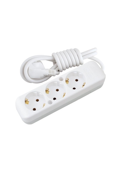 3 Adet--3,lü Topraklı Grup Priz 2 Metre Kablolu - 3 Adet Çoklu Priz Seti 3x1 Mm² Esnek Yumuşak Ttr Kablo Beyaz Uzatma Prizi Çoklu Priz 0