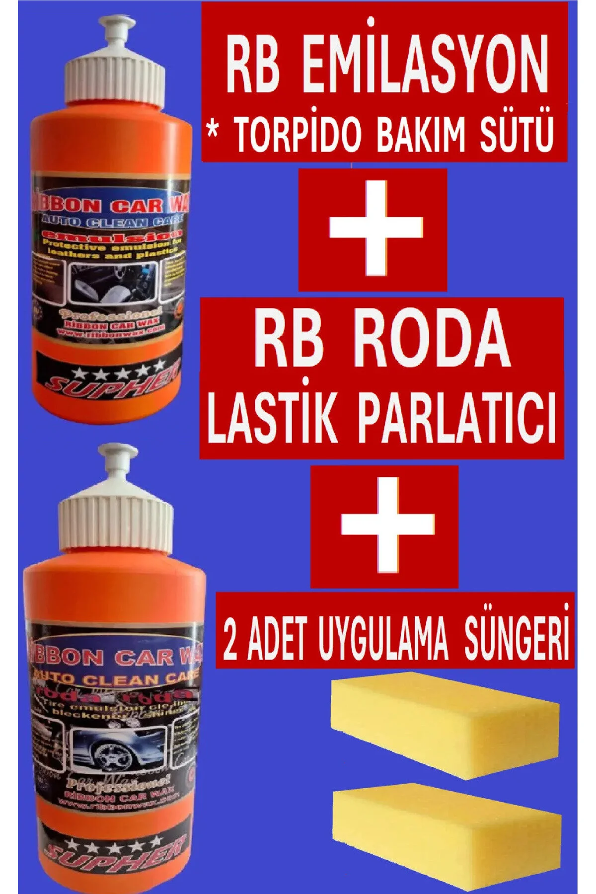 3 Lü Set Torpido Parlatıcı Süt Sülükon 1 Kg+lastik Parlatıcı 1 Kg + 2 Ad Uygulama Süngeri