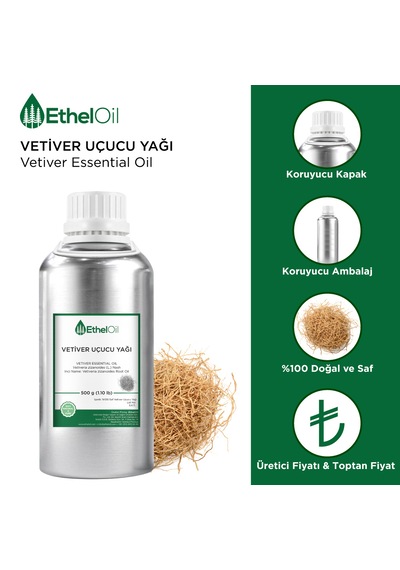 Vetiver Uçucu Yağı - 500 Gr - %100 Saf Ve Doğal Uçucu Yağ 500 G