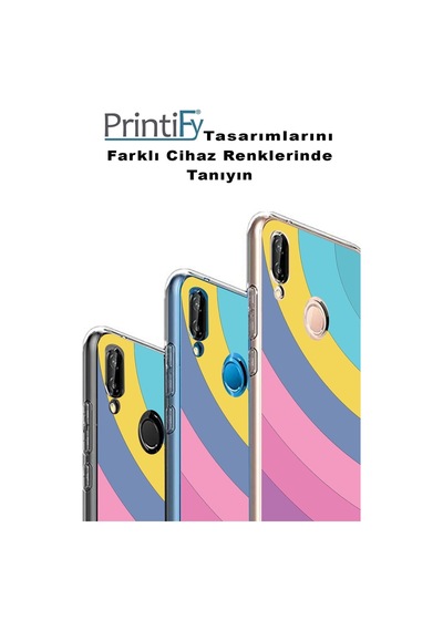 Samsung Galaxy Uyumlu M23 Kapak Renk Cümbüşü Tasarımlı Şeffaf Kılıf