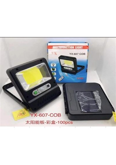 Powermaster Yx-607 Cob Ledli Solar Panelli Çok Fonksiyonlu Lamba-75123