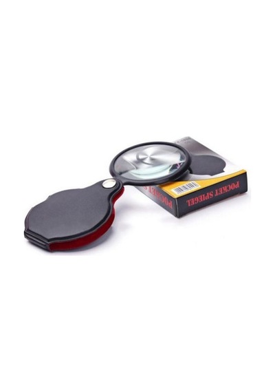 5x 60mm Cam Optik Lens Katlabilir Deri Kaplamalı Cep Büyüteç Xx1051