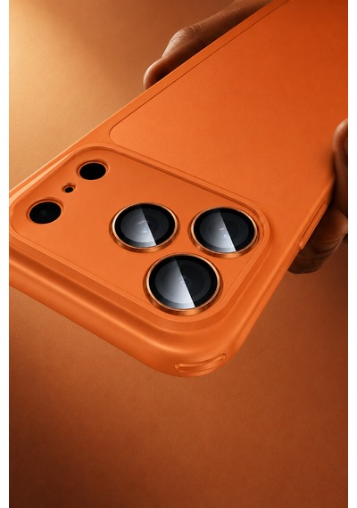 Apple iPhone 17 Pro / 17 Pro Max Uyumlu Kamera Lens Koruyucu Kozmik Turuncu