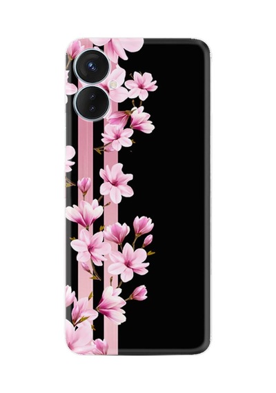 Tecno Camon 19 Neo Kılıf Resimli Desenli Baskılı Silikon Pink Flowers 3 1393