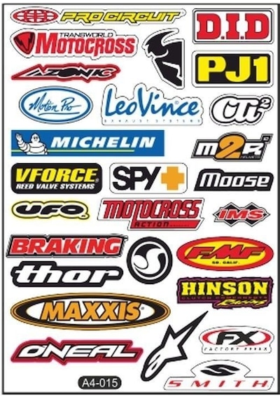 A4 Sticker 015 Tek Paket Çoklu Sticker Çok Renkli