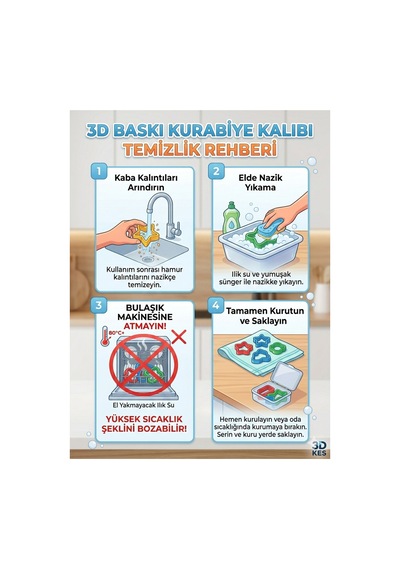 Çocuklara Özel Dinozor Kurabiye Kalıbı 2 Li Set 8 Cm