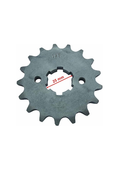 ATV ÖN DİŞLİ 428-17T İÇ 25 MM 2 DELİKLİ ÖM