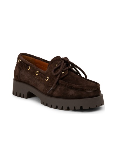 Deery Kadın Hakiki Süet Kahverengi Marin Loafer - 02036zkhvc01