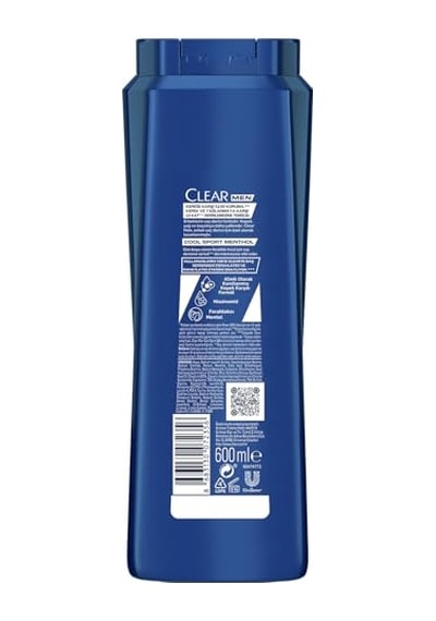 Clear Men Erkek Şampuan Cool Sport Menthol Kepeğe Karşı Etkili 600 Ml