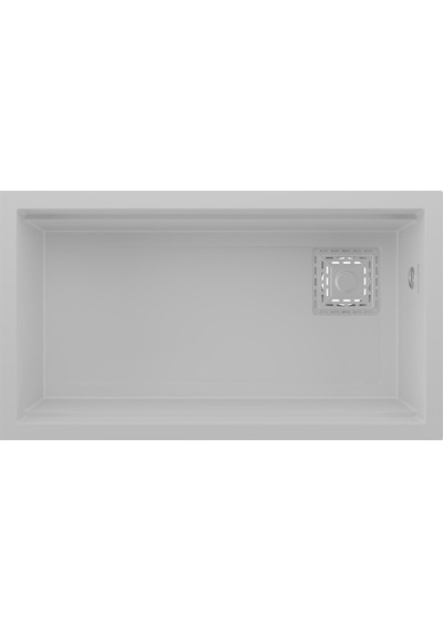 Real Stone Almila 75,5x42,4 Cm Beyaz Granit Mutfak Eviyesi
