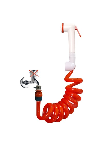 Plasyay Spiral Şaftaf Başlıklı Yıkama Set i Turuncu 5 Metre
