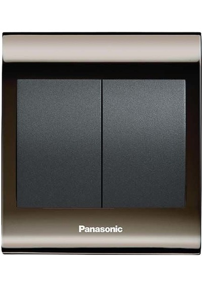 Viko Panasonic Thea Blu İkili Anahtar, Çerçeve Una+füme, Kapak Füme