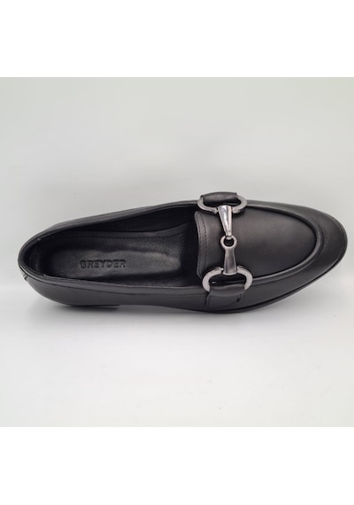 Greyder 59271 Siyah Hakiki Deri Kadın Klasik Casual Ayakkabı Siyah
