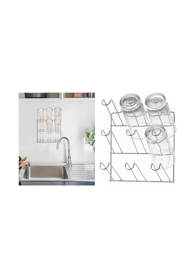 Bardak Düzenleyici Askı Ve Kurutmalık,bulasıklık Duvar Monte 19x12x24cm Sku: Smg8690010572523 -