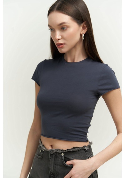 Mai Collection 2733 - El Amor Antrasit Penye Crop