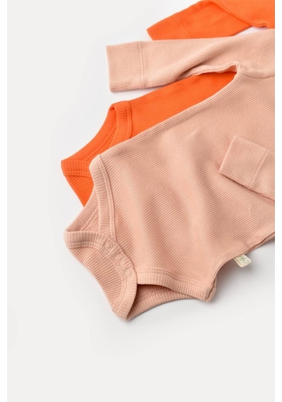 Rebebe Babycosy Modal 2 Li Uzun Kollu Bebek Badi - Bebek Body - Csym1131 (544739532) Turuncu